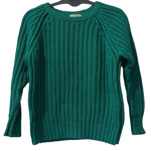 Boundary Waters Vintage 80's Green Cable Knit Sweater‎ M
